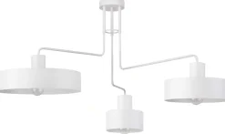 Weiße Deckenleuchte Metall E27 L:93 cm 3-flammig