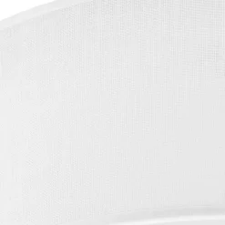 Weiße Deckenleuchte Stoff Ø 45 cm rund flach blendarm 2x E27