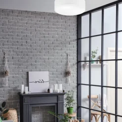 Weiße Deckenleuchte Stoff Ø 45 cm rund flach blendarm 2x E27