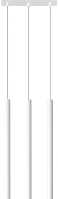 Weiße Hängelampe Metall 3-flammig G9 PETERA Esstisch