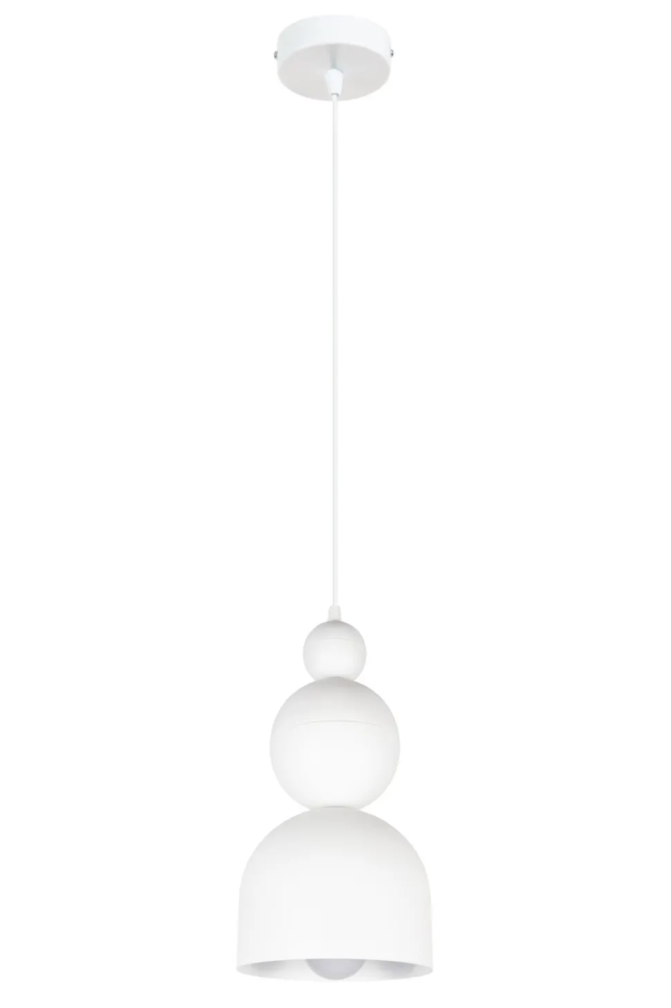 Weiße Hängelampe Metall Loft Design E27 B:17 cm rund