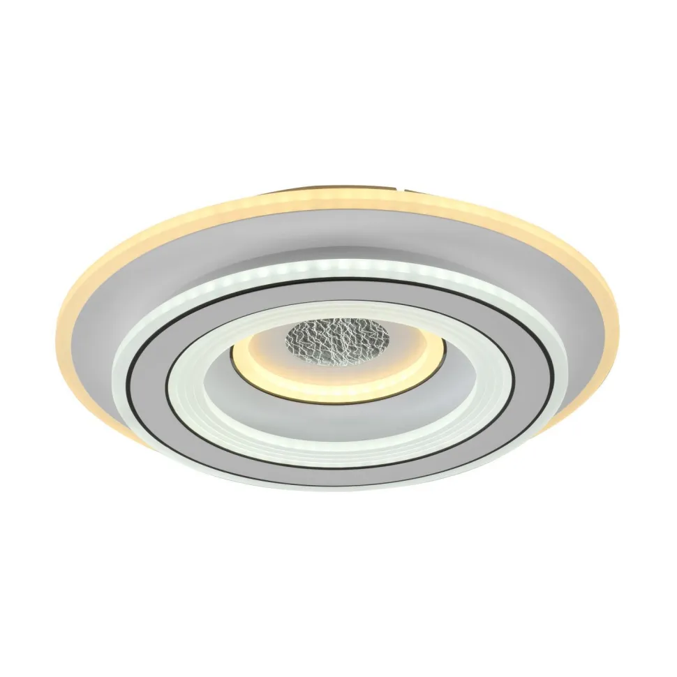 Weiße LED Deckenlampe Dimmer Ø40 cm 5100 lm Nachtlicht