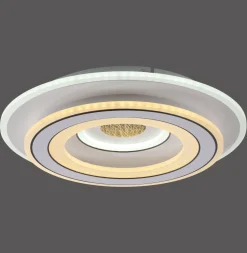 Weiße LED Deckenlampe Dimmer Ø40 cm 5100 lm Nachtlicht