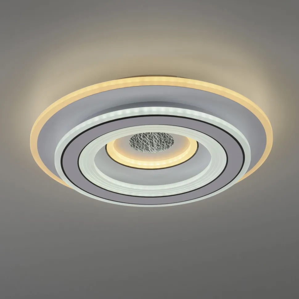 Weiße LED Deckenlampe Dimmer Ø40 cm 5100 lm Nachtlicht