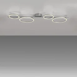 Weiße LED Deckenlampe Metall 120 cm länglich 3000 K