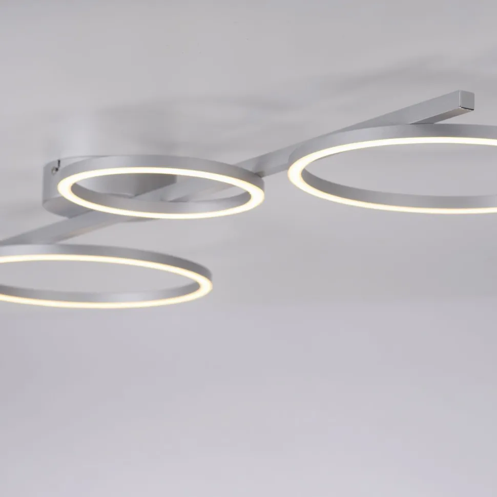 Weiße LED Deckenlampe Metall 120 cm länglich 3000 K