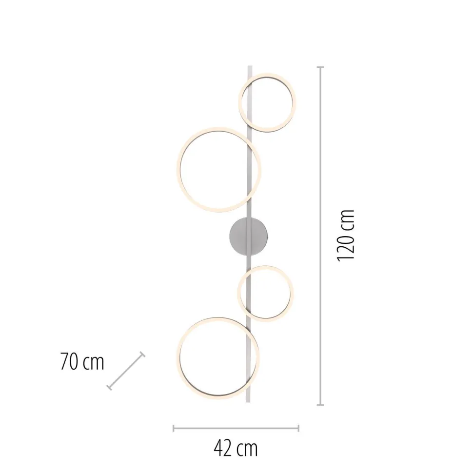 Weiße LED Deckenlampe Metall 120 cm länglich 3000 K