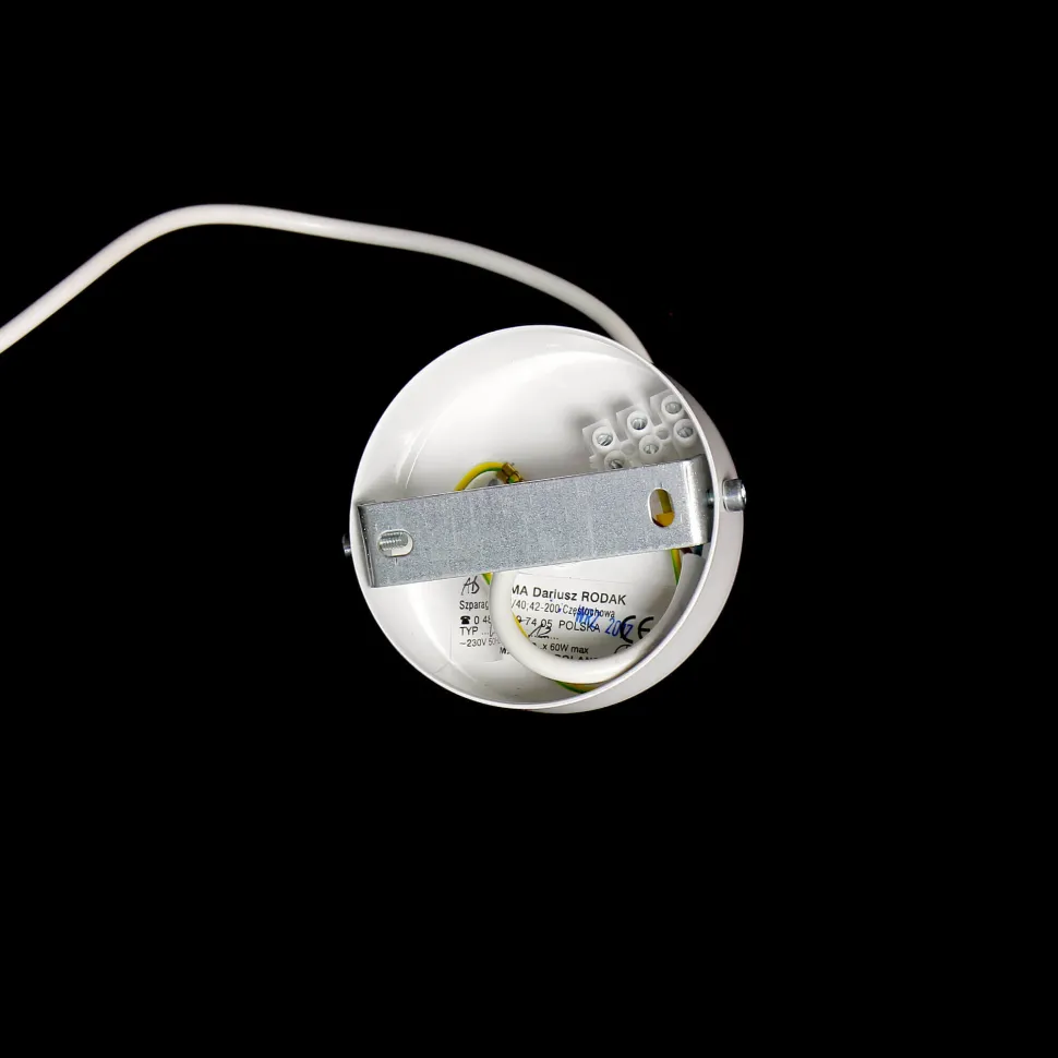 Weiße Pendellampe rund geometrisch