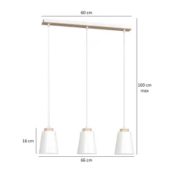 Weiße Pendelleuchte Nordic Design ROGER