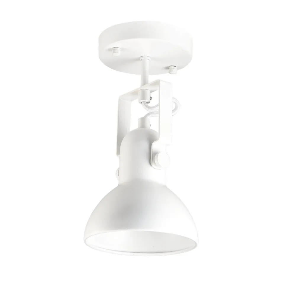 Weiße Spot Lampe DALLAS Retro Design E14 verstellbar