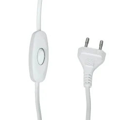 Weiße Stehleuchte Metall 153 cm flexibel