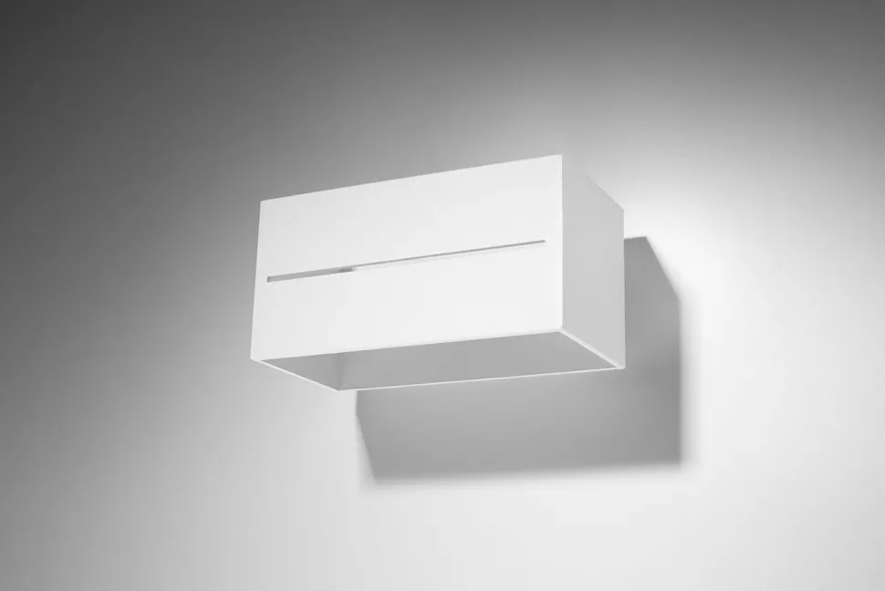 Weiße Wandleuchte Aluminium eckig B:20cm 2x G9 stylisch