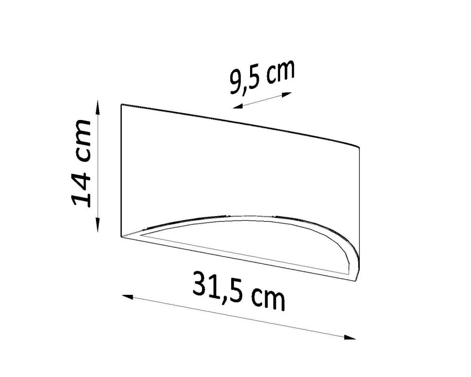 Weiße Wandleuchte Keramik 31,5 cm Up Down bemalbar G9