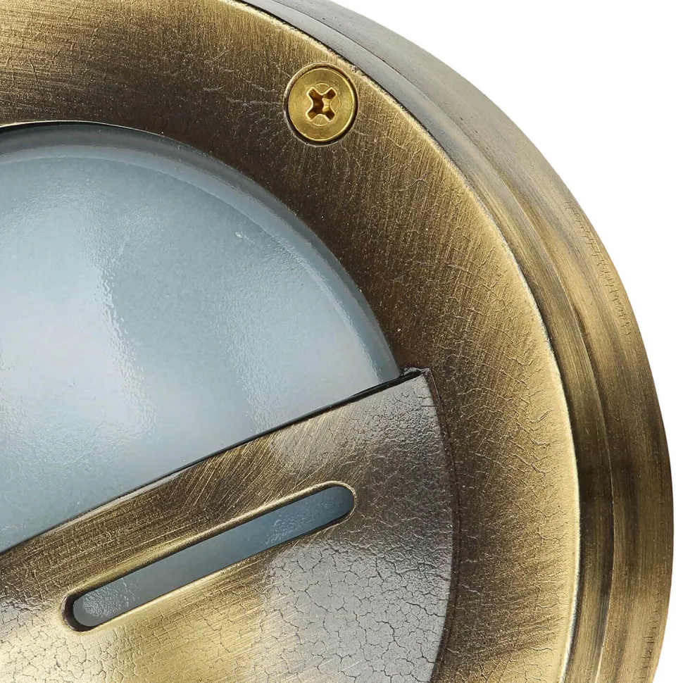 Wetterfeste Außenleuchte Rund IP64 echtes Messing