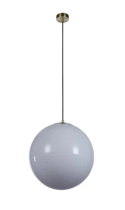 Wohnliche Hängelampe Glas Metall in Messing E27 Ø40 cm