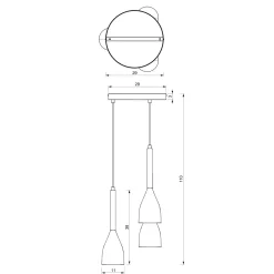 Wohnliche Pendelleuchte Retro Esszimmer Metall Holz