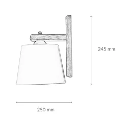 Wohnliche Wandlampe BEVERELY Holz 3-flmg Leuchte