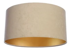 Wohnzimmerlampe Esstischleuchte Beige Gold Stoff