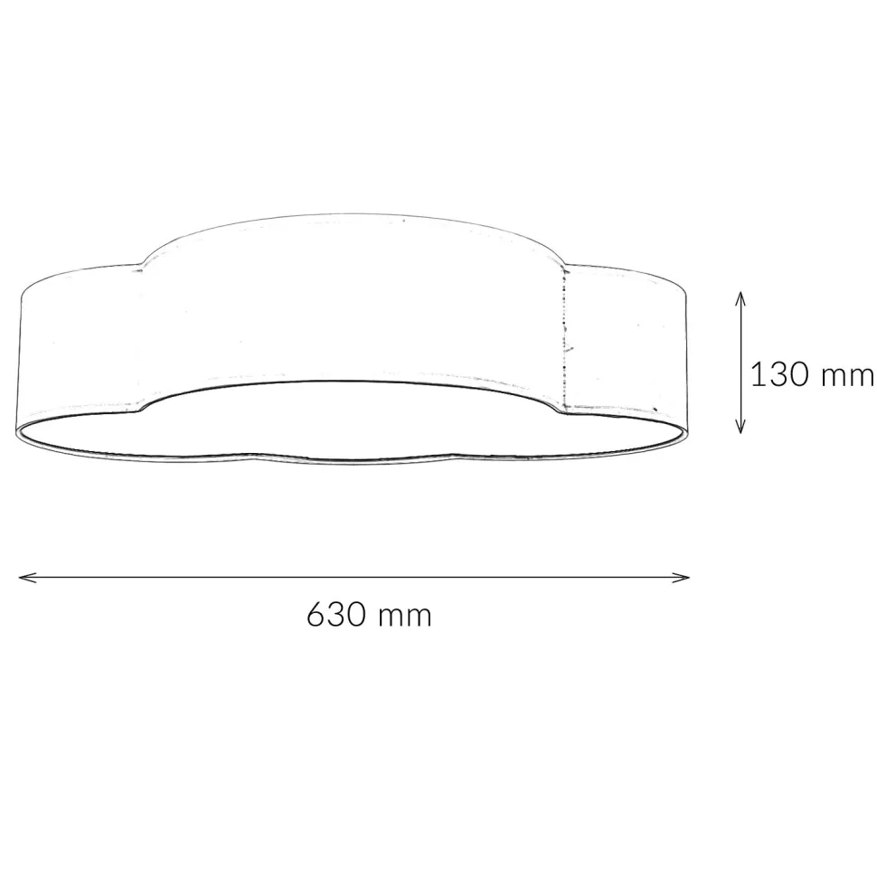 Wolkenlampe Rosa Stoff 62 cm lang 4x E27 Baby Kinder