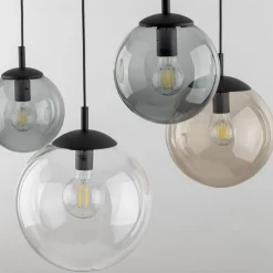 XXL Hängeleuchte Rauchglas H: 220 cm B: 400 cm verstellbar