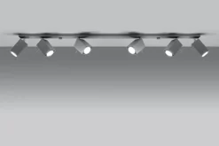 XXL Spot Strahler FALERIA Grau 120 cm lang 6x GU10