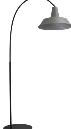 XXL Stehlampe Grau H:186cm Industrie Handarbeit