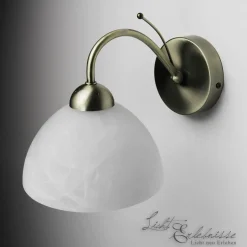 Zeitlose Wandleuchte 1-flmg. messing-farben